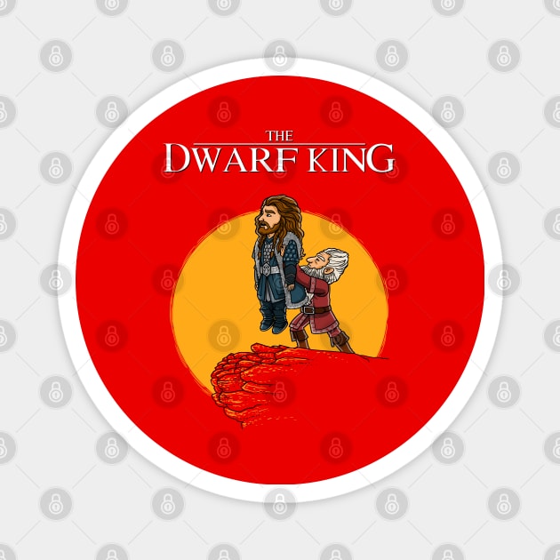 The Dwarf King Funny Cute Fantasy Movie Mashup Parody Magnet by BoggsNicolas